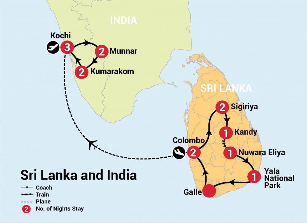 how to travel sri lanka from india